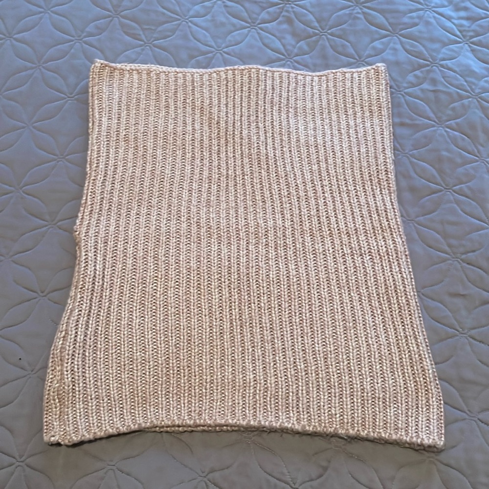 Pale pink cowl neck scarf